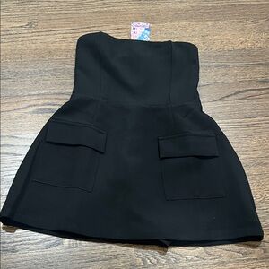 Sundays Black Dress with Front Pockets